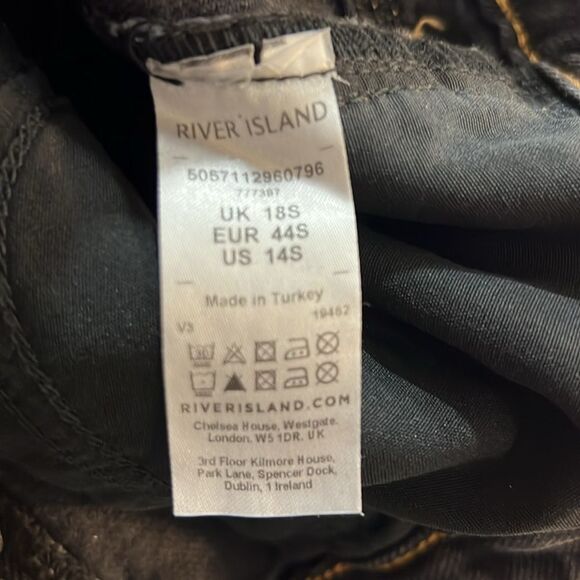 River island Denim Edition Ri O door luxe collection jeans 14 short NWT - Picture 13 of 13